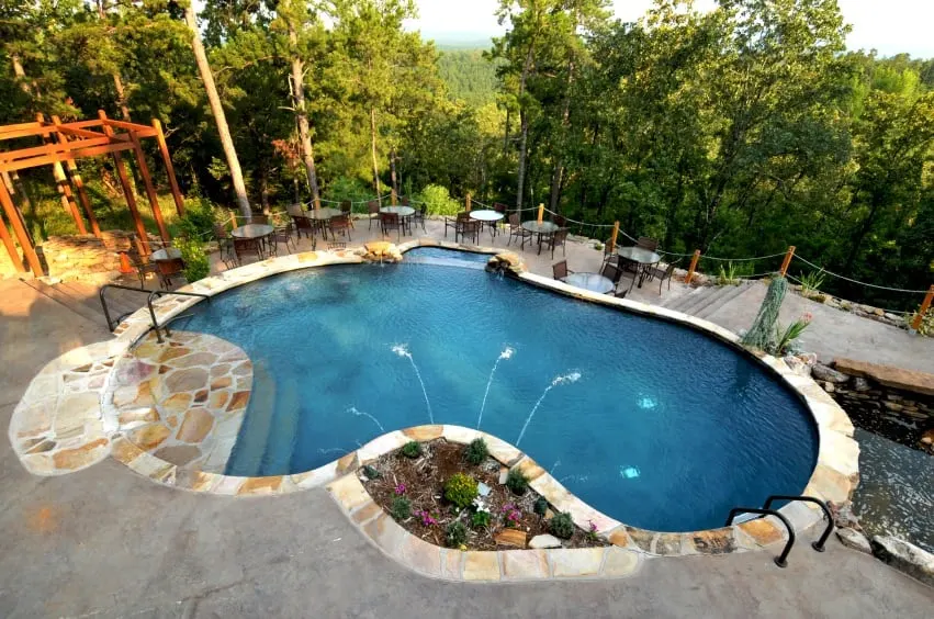 Pool with glass fencing River Road, OR